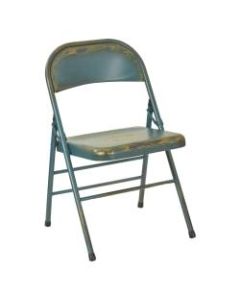 Office Star Bristow Armless Chairs, Antique Turquoise, Set Of 2 Chairs
