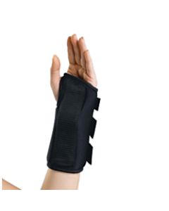 CURAD Slip-On Wrist Splint, Left, Medium, 8in, Black