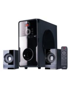 BeFree Sound BFS-50 2.1-Channel Bluetooth Surround Sound Speaker System, 14-3/4inH x 14-1/2inW x 12inD, Black, 99595508M