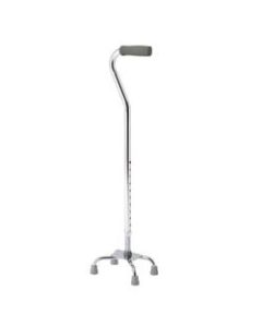 Medline Quad Canes, Small Base, Chrome, Case Of 2