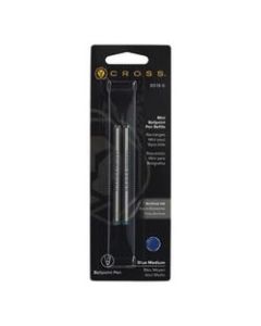 Cross Mini Ballpoint Pen Refills, Medium Point, 0.8 mm, Blue Ink, Pack Of 2