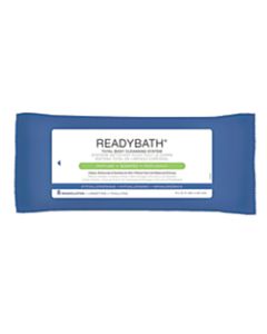 ReadyBath Total Body Cleansing Standard-Weight Washcloths, 8inx 8in, White, 8 Washcloths Per Pack, Case Of 30 Packs