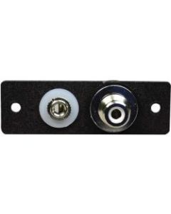C2G Wiremold Audio/Video Interface Plates (AVIP) RCA Female to BNC Female Adapter, 3.5mm Stereo Mini Jack to Solder Tabs - Metal