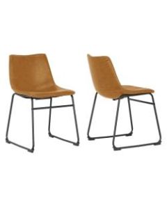 Glamour Home Adan Dining Chairs, Brown, Set Of 2 Chairs