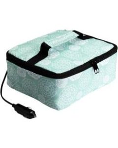 HOTLOGIC Portable Personal 12V Mini Oven, Aqua Floral