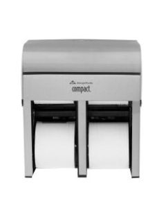 Compact by GP PRO 4-Roll Quad Coreless High-Capacity Toilet Paper Dispenser, Stainless Steel