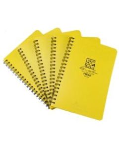 Rite in the Rain All-Weather Spiral Notebooks, Side, 4-5/8in x 7in, 64 Pages (32 Sheets), Yellow, Pack Of 12 Notebooks
