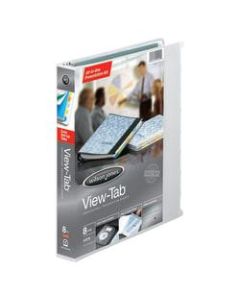 Wilson Jones All-In-One View-Tab Presentation 3-Ring Binder, 1in Round Rings, White