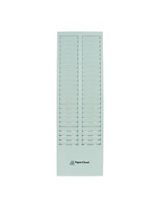 PaperCloud Time Card Rack, 50 Pockets, 27inH x 8.25inW x 1.4inD, Gray, PCTCR50