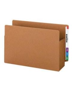 Smead TUFF Redrope End-Tab Expanding File Pockets, 5 1/4in Expansion, Legal Size, 30% Recycled, Redrope, Box Of 10