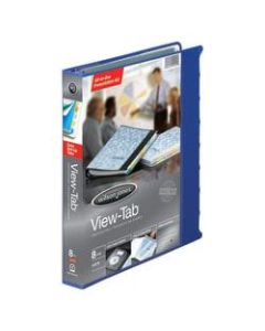 Wilson Jones View-Tab Presentation Binder, 5/8in Round Rings, Blue