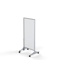 MARVEL Mobile Sneeze Guard Partition, 36in x 72in, Silver
