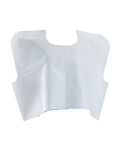 Medline Disposable Patient Capes, 21in x 30in, White, Carton Of 100