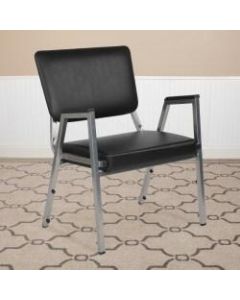 Flash Furniture HERCULES Bariatric Medical Reception Arm Chair With Antimicrobial Protection, Round Corner Back; Black
