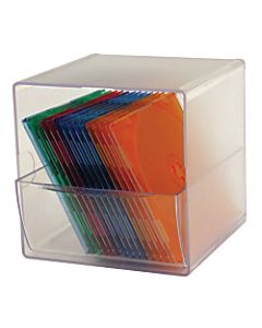 Deflect-O Stackable Cube With 1 Drawer, 6inH x 6inW x 6inD, Clear
