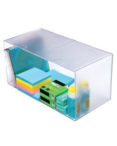 Deflect-O Stackable Double Cube, 12inH x 6inW x 6inD, Clear