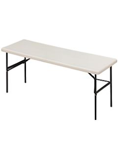 Iceberg IndestrucTable TOO 1200-Series Folding Table, 72inW x 24inD, Platinum