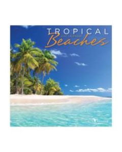 TF Publishing Scenic Monthly Mini Wall Calendar, 7in x 7in, Tropical Beaches, January To December 2022