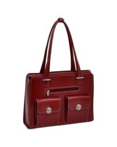 McKleinUSA VERONA Ladies Fly-Through Checkpoint-Friendly Briefcase, Red