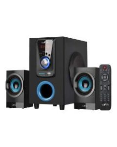 BeFree Sound 2.1 Channel Bluetooth Surround Sound Speaker System, Blue/Black
