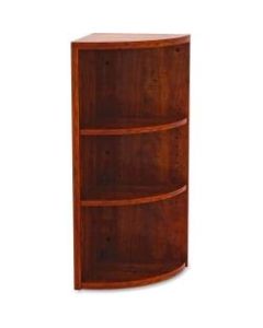 Lorell Essentials Series 36inH 3-Shelf Corner Bookcase, Cherry