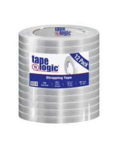 Tape Logic 1400 Strapping Tape, 0.5in x 60 Yd, Clear, Pack Of 12 Rolls