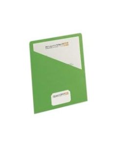 Smead Slash File Jackets Convenience Pack, 9 1/2in x 11 3/4in, Green, Pack Of 25