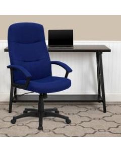 Flash Furniture Fabric High-Back Swivel Chair, Blue/Black