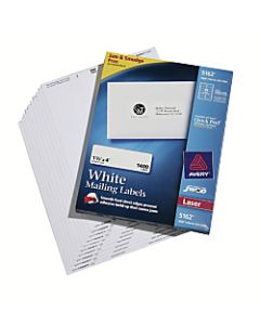 SKILCRAFT White Laser Address Labels, 1 1/3in x 4in Labels, Box Of 1,400 (AbilityOne 7530-01-302-5504)