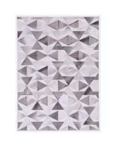 Linon Home Decor Products Bingham Area Rug, 5ft x 7ft, Vitnor, Gray/Ivory