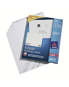 SKILCRAFT White Laser Address Labels, 3 1/3in x 4in Labels, Box Of 600 (AbilityOne 7530-01-349-4464)
