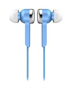 IQ Sound Digital Stereo Earphones - Stereo - Blue - Wired - Earbud - Binaural - In-ear - 4 ft Cable