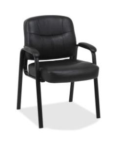 Lorell Chadwick Bonded Leather Guest Chair, Black