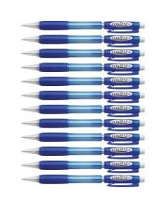 Pentel Cometz Mechanical Pencil, 0.9mm, #2 Lead, Blue Barrel, Pack Of 12