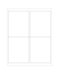Office Depot Brand Removable Rectangular Laser Labels, LL267, 4in x 5in, White, Case Of 400