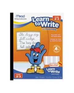 Mead Raised Ruling Dotted Line Writing Tablet - 40 Pages - 0.75in Ruled - 8in x 10in - White Paper - Grade - 1Each