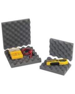 Office Depot Brand Convoluted Foam Sets, 2inH x 12inW x 12inD, Charcoal, Case Of 24