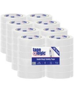 BOX Packaging Solid Vinyl Safety Tape, 3in Core, 1in x 36 Yd., White, Case Of 48