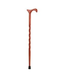Brazos Walking Sticks Twisted Oak Walking Cane With Derby Handle, 34in, Strawberry