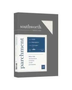 Southworth Parchment Specialty Paper, 8 1/2in x 11in, 32 Lb, Ivory, Pack Of 250