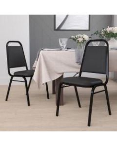 Flash Furniture HERCULES Series Stacking Banquet Chairs, Black, Set Of 4 Chairs