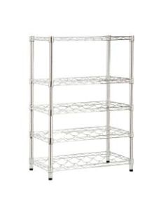 Honey-Can-Do Steel Adjustable Wine Rack, 4-Tiers, Chrome