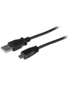 StarTech.com 6ft Micro USB Cable - A to Micro B - USB - 6 ft - 1 x Type A Male USB - 1 x Micro Type B Male USB - Black