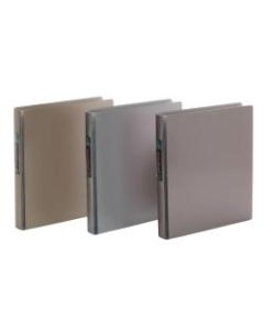 Office Depot Brand Everbind Fashion 3-Ring Binder, 1in Round Rings, Assorted Metallic Colors, Pack Of 12