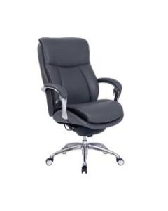 Serta iComfort i5000 Big And Tall Ergonomic Bonded Leather Executive Chair, Slate/Silver
