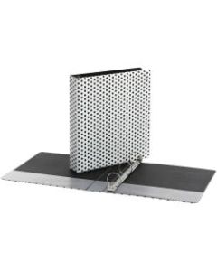 Oxford 1-1/2in Back-mounted Round Ring Binder - 1 1/2in Binder Capacity - 350 Sheet Capacity - Round Ring Fastener(s) - 2 Internal Pocket(s) - Black - 1 Each