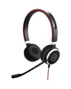 Jabra EVOLVE 40 MS Headset - Stereo - USB Type C - Wired - 32 Ohm - 150 Hz - 7 kHz - Over-the-head - Binaural - Supra-aural - Electret, Condenser, Uni-directional Microphone - Noise Canceling