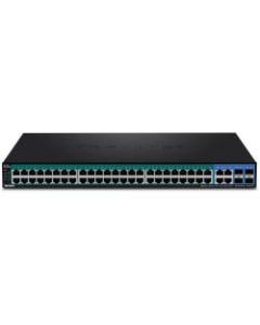 TRENDnet TPE 5240WS - Switch - smart - 48 x 10/100/1000 (PoE+) + 4 x combo Gigabit SFP - desktop, rack-mountable - PoE+ (370 W) - AC 100 - 240 V