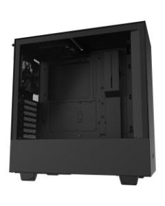 NZXT Compact Mid-Tower Case with Tempered Glass - Mid-tower - Matte Black - Hot Dip Galvanized Steel, Tempered Glass - 6 x Bay - 2 x 4.72in x Fan(s) Installed