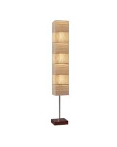 Adesso Sahara Tall Floorchiere, 72inH, Natural Shade/Walnut Base
